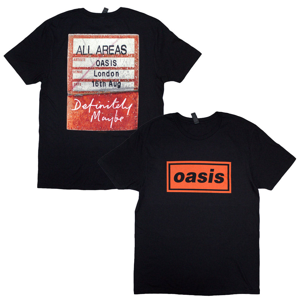 OASIS - (10月 来日 記念 ) - Definitely Maybe AAA Pass / バックプリントあり