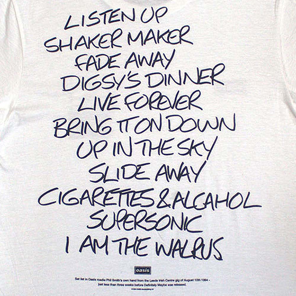 
                  
                    OASIS オアシス (10月 来日 記念 ) - Definitely Maybe AAA Setlist / バックプリントあり / Tシャツ / メンズ
                  
                