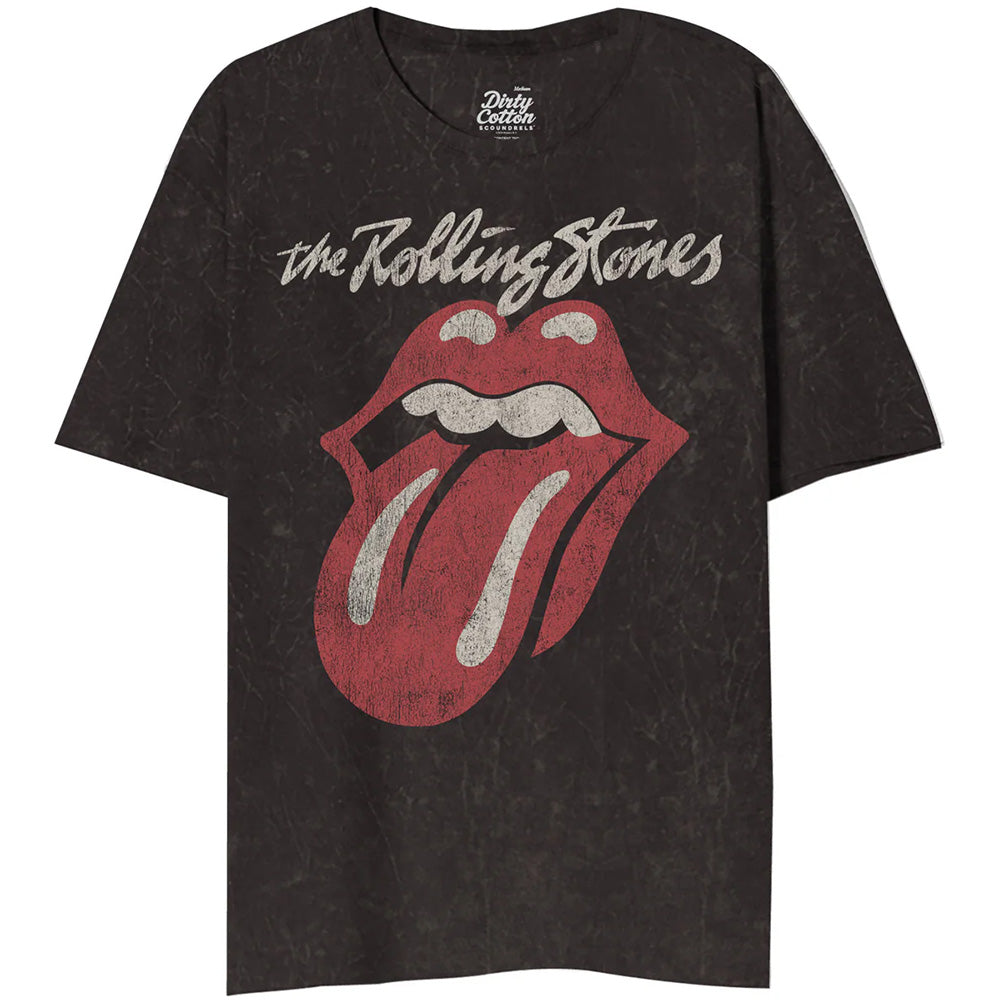 ROLLING STONES - (来日 35周年 記念 ) - CLASSIC LICK IN STONES BLACK MINERAL WASH / タイダイ