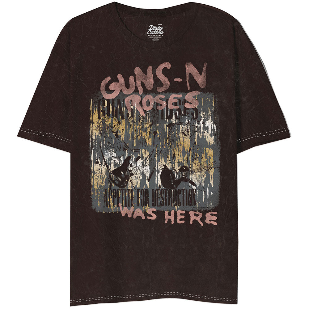 GUNS N ROSES - (結成 40周年 ) - THREE SKELETONS MINERAL WASH MARRON / タイダイ