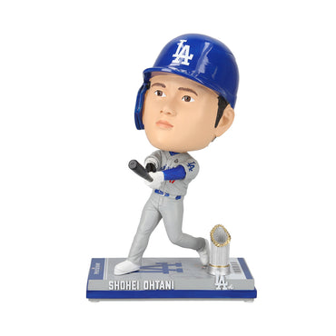 SHOHEI OHTANI - 初ワールドシリーズ制覇ボブルヘッド 世界限定7000体ビッグヘッドモデル トロフィー＆チケット台座付 / MLB公式