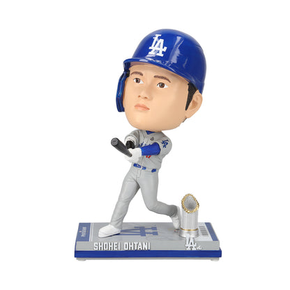 SHOHEI OHTANI - 初ワールドシリーズ制覇ボブルヘッド 世界限定7000体ビッグヘッドモデル トロフィー＆チケット台座付 / MLB公式