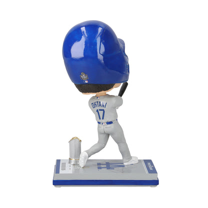 SHOHEI OHTANI 大谷翔平 - 初ワールドシリーズ制覇ボブルヘッド 世界限定7000体ビッグヘッドモデル トロフィー＆チケット台座付 / MLB公式 / フィギュア・人形