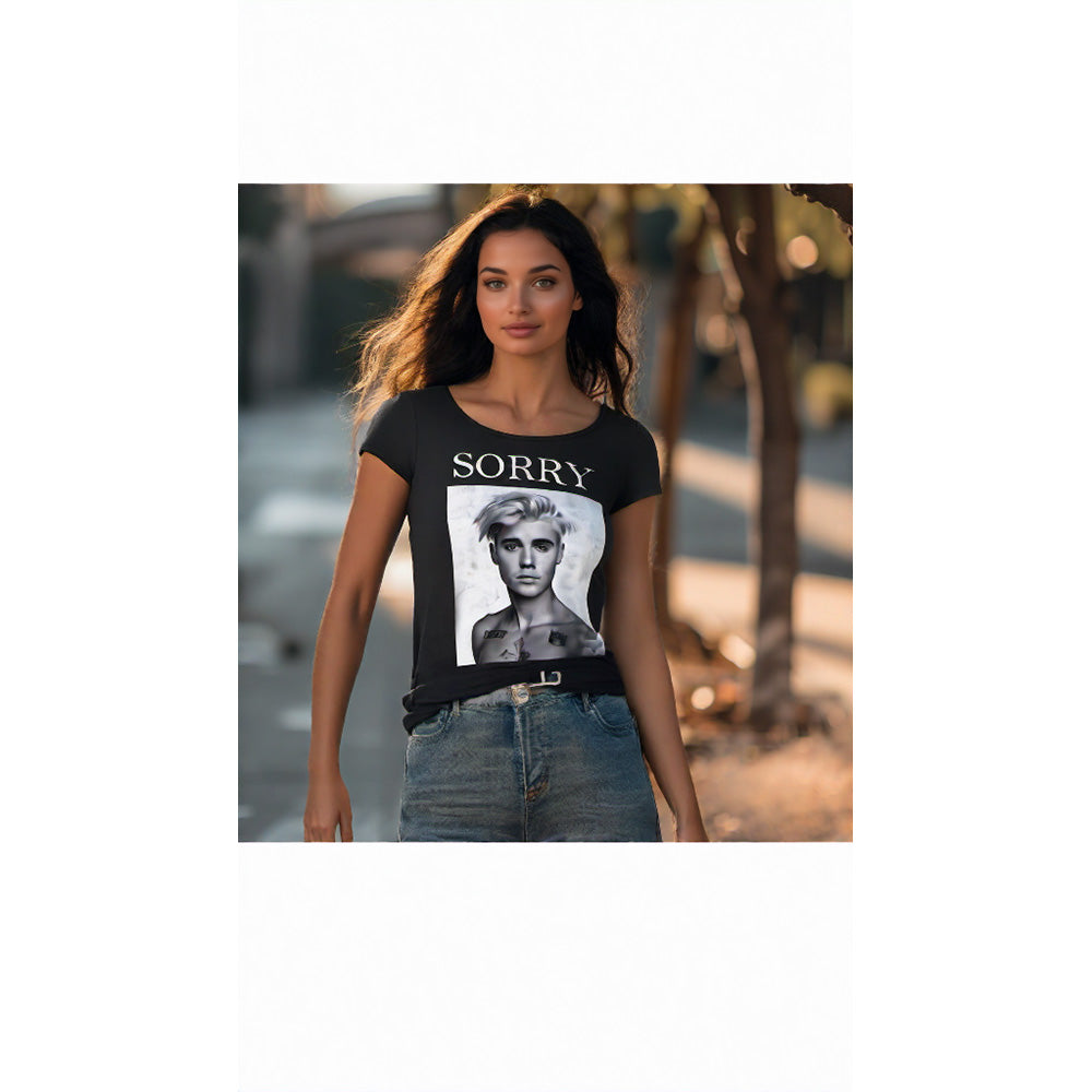 
                  
                    JUSTIN BIEBER ジャスティンビーバー (新譜 発売 ) - SORRY / Amplified（ ブランド ） / レア / Tシャツ / レディース
                  
                