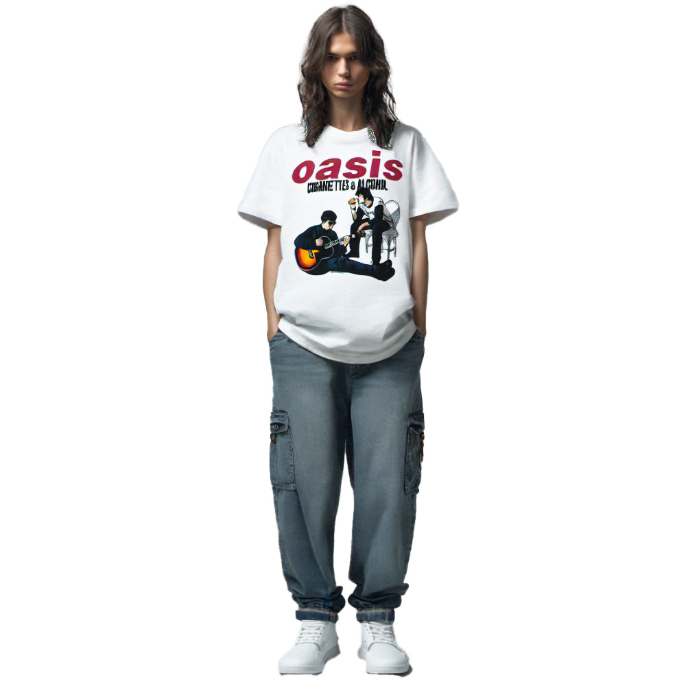 
                  
                    OASIS オアシス (10月 来日 記念 ) - Cigarettes & Alcohol Illustration / Tシャツ / メンズ
                  
                