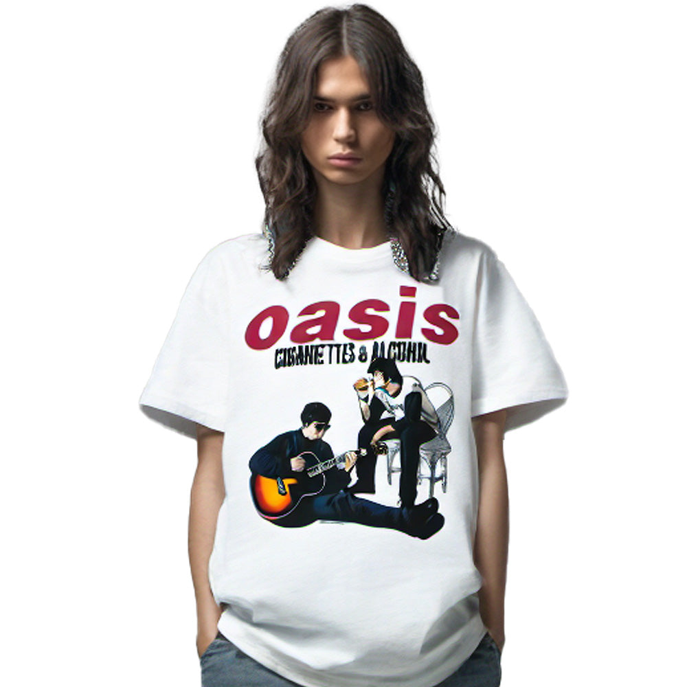 
                  
                    OASIS オアシス (10月 来日 記念 ) - Cigarettes & Alcohol Illustration / Tシャツ / メンズ
                  
                