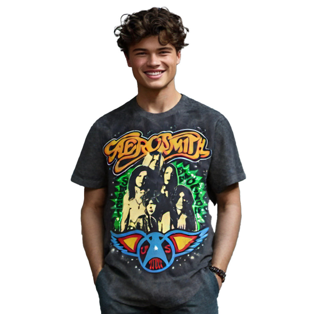 
                  
                    AEROSMITH エアロスミス (結成 55周年 ) - US TOUR GROUP / ミネラルウォッシュ / Tシャツ / メンズ
                  
                