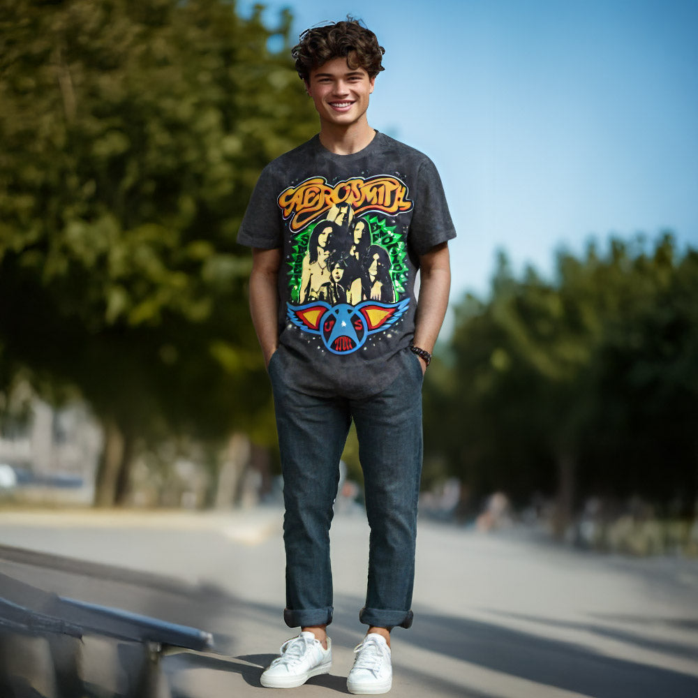 
                  
                    AEROSMITH エアロスミス (結成 55周年 ) - US TOUR GROUP / ミネラルウォッシュ / Tシャツ / メンズ
                  
                