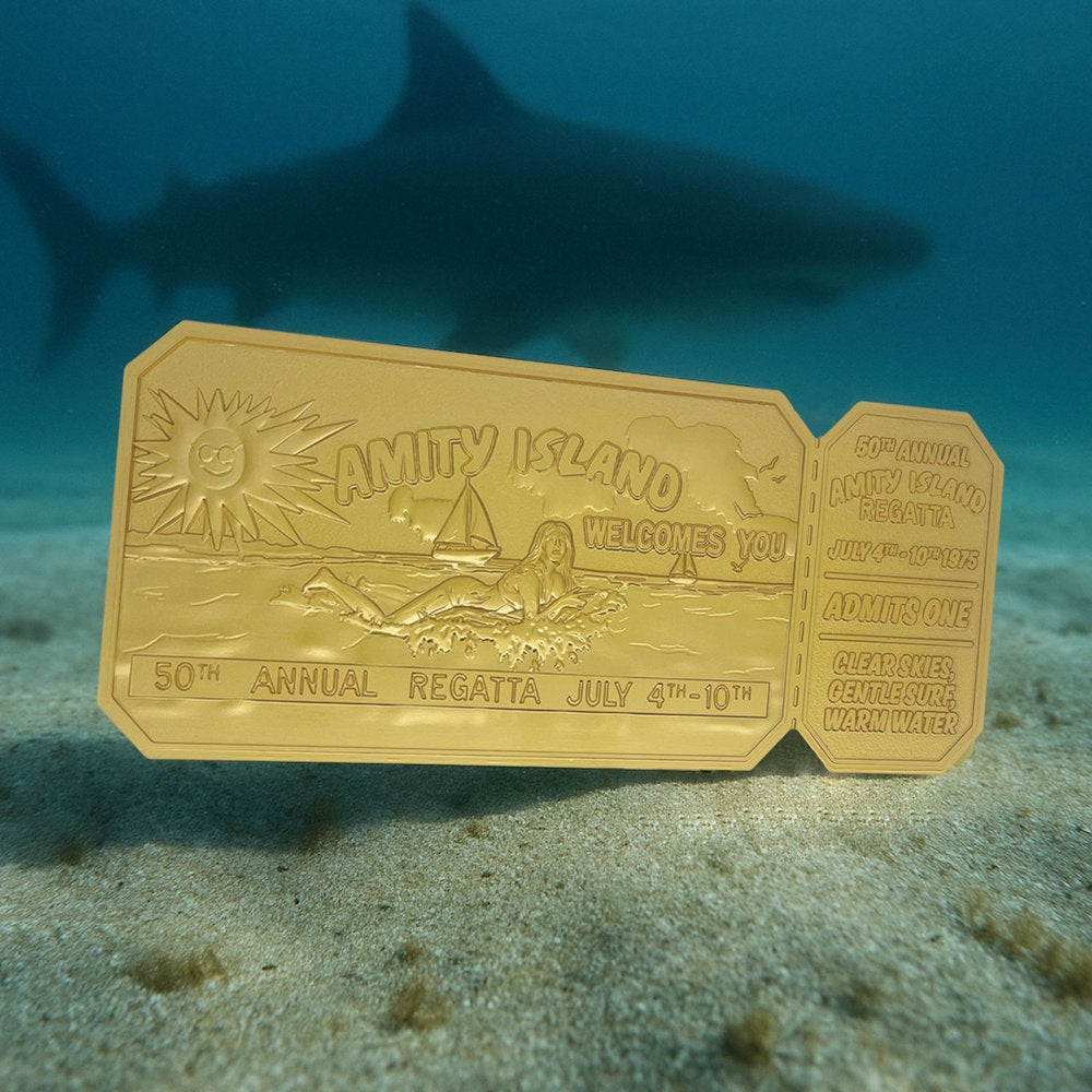 
                  
                    JAWS ジョーズ (公開 50周年 ) - 50th Anniversary 24k Gold Plated Regatta Ticket / 24K金メッキ / 世界限定1975個 / コレクタブル
                  
                