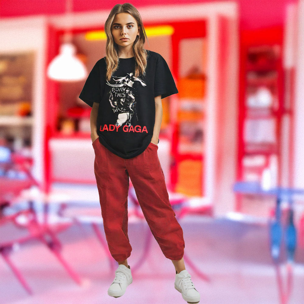 LADY GAGA レディーガガ (2026年 1月 来日 ) - Leather Jacket / T