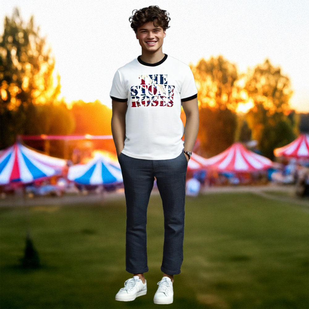 
                  
                    STONE ROSES ストーンローゼズ (マニ 追悼 ) - 2013 Tour / バックプリントあり / リンガー / Tシャツ / メンズ
                  
                