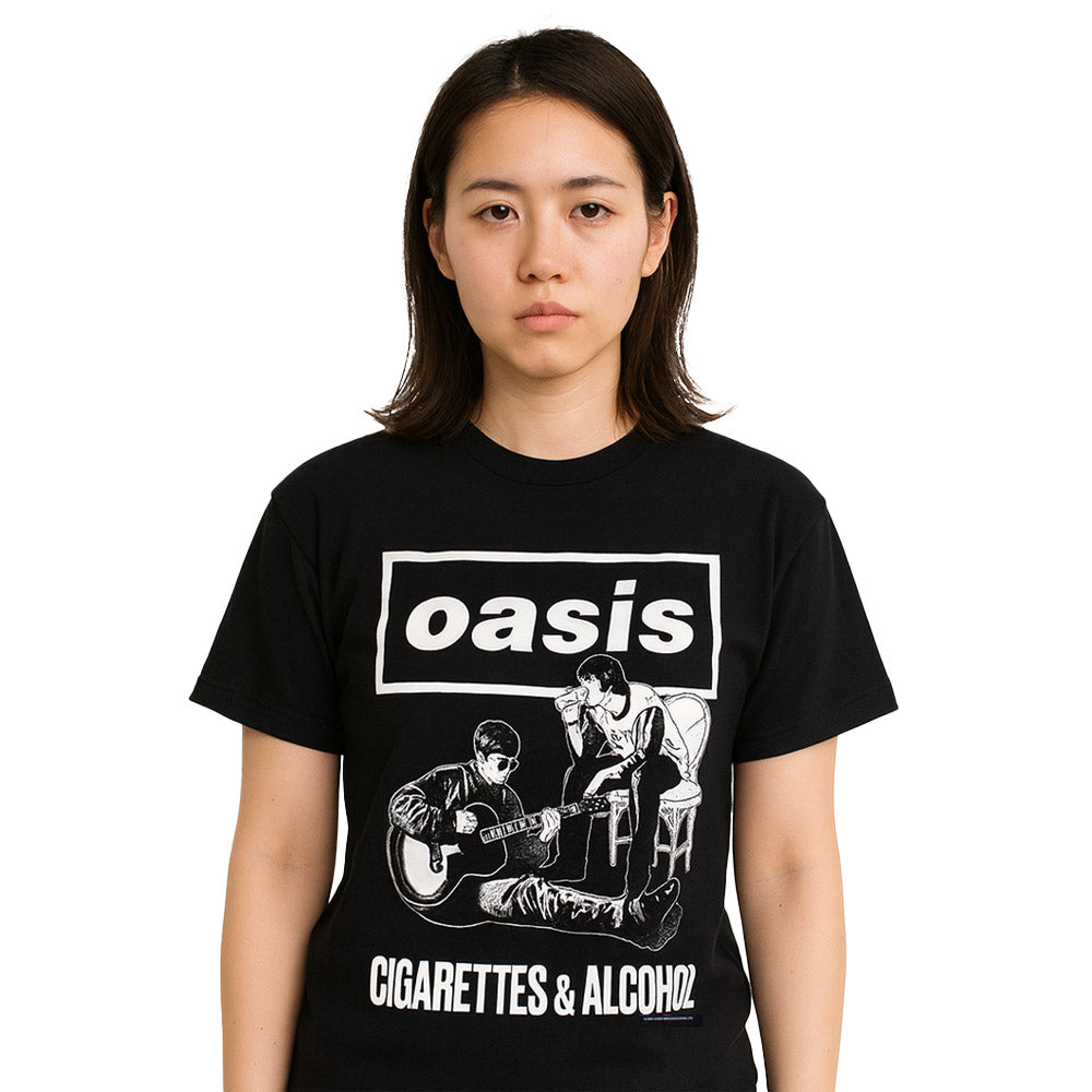 
                  
                    OASIS オアシス (10月 来日 記念 ) - Cigarettes & Alcohol Illustration Mono / Tシャツ / メンズ
                  
                