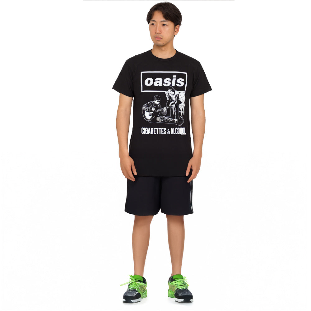
                  
                    OASIS オアシス (10月 来日 記念 ) - Cigarettes & Alcohol Illustration Mono / Tシャツ / メンズ
                  
                
