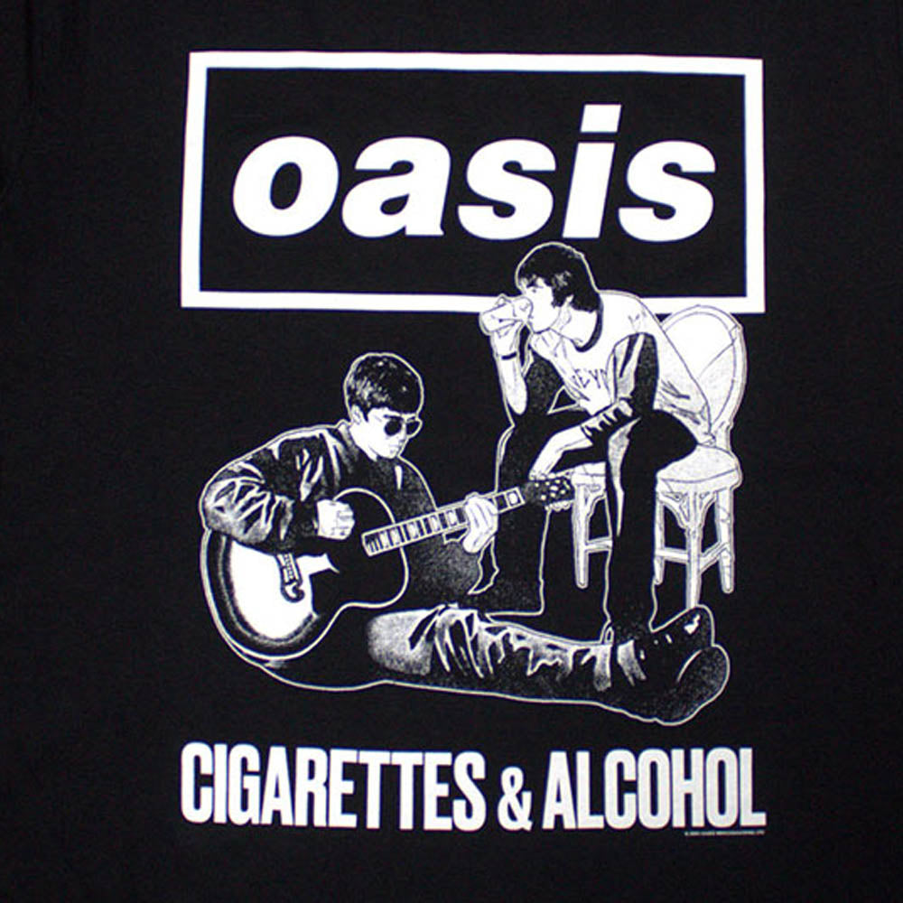 
                  
                    OASIS オアシス (10月 来日 記念 ) - Cigarettes & Alcohol Illustration Mono / Tシャツ / メンズ
                  
                
