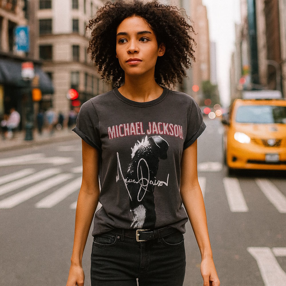 
                  
                    MICHAEL JACKSON マイケルジャクソン (2026年 映画公開 ) - FLARE DIAMANTE / Amplified（ ブランド ） / Tシャツ / レディース
                  
                