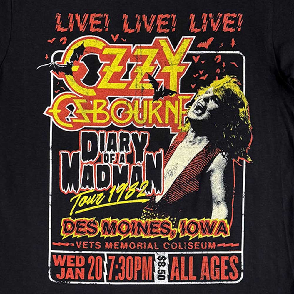 
                  
                    OZZY OSBOURNE オジーオズボーン (追悼 ) - Diary of a Madman Tour / Tシャツ / メンズ
                  
                