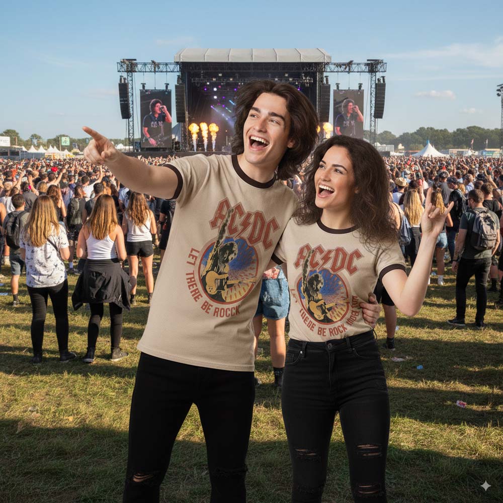 
                  
                    AC/DC エーシーディーシー (Back in Black 45周年 ) - Let There Be Rock Tour '77 / リンガー / Tシャツ / メンズ
                  
                