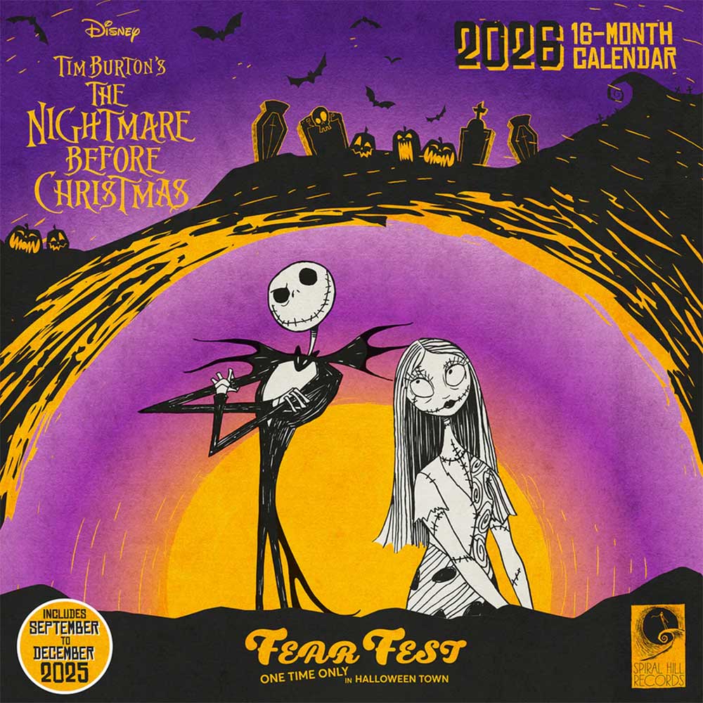 NIGHTMARE BEFORE CHRISTMAS - Official 2026 30x30cm Square Calendar