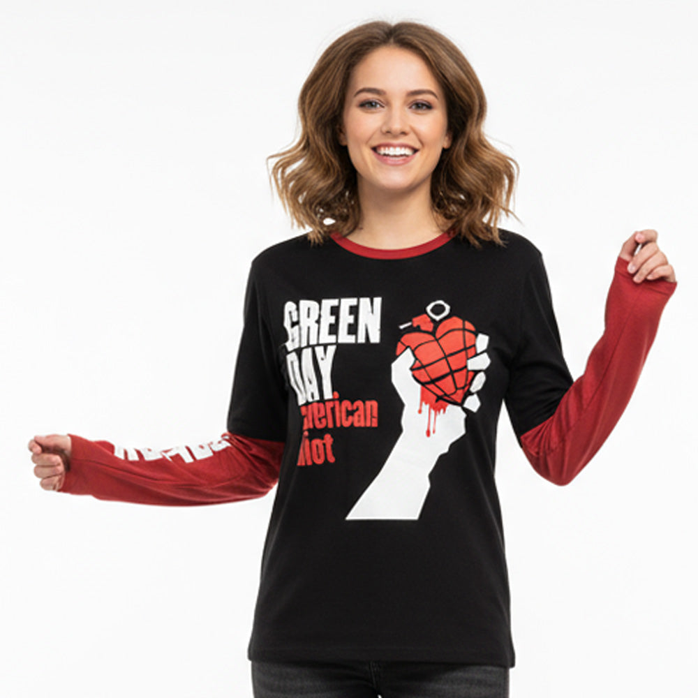 
                  
                    GREEN DAY グリーンデイ (来日 30周年 ) - American Idiot / アームプリントあり / Tシャツ / メンズ
                  
                