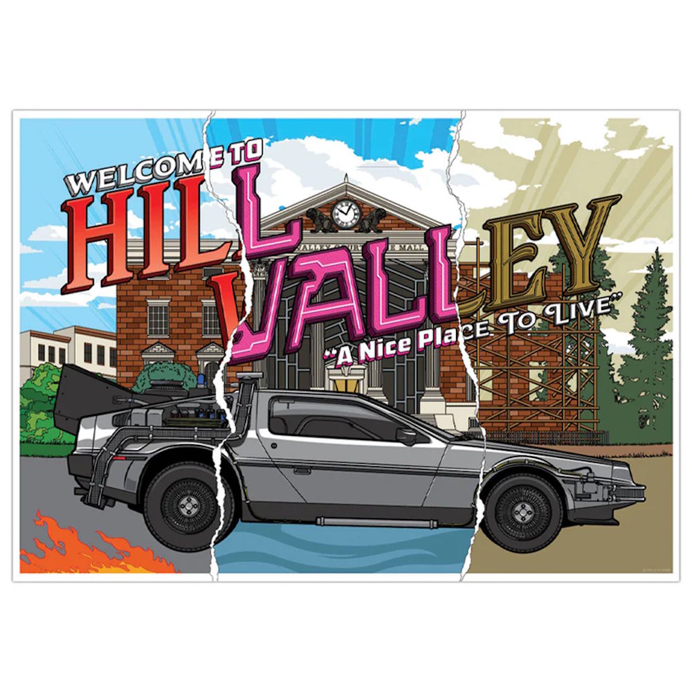 BACK TO THE FUTURE - (劇場公開 40周年 ) - 40th Anniversary Hill Valley A3 Art Print / 世界限定995枚