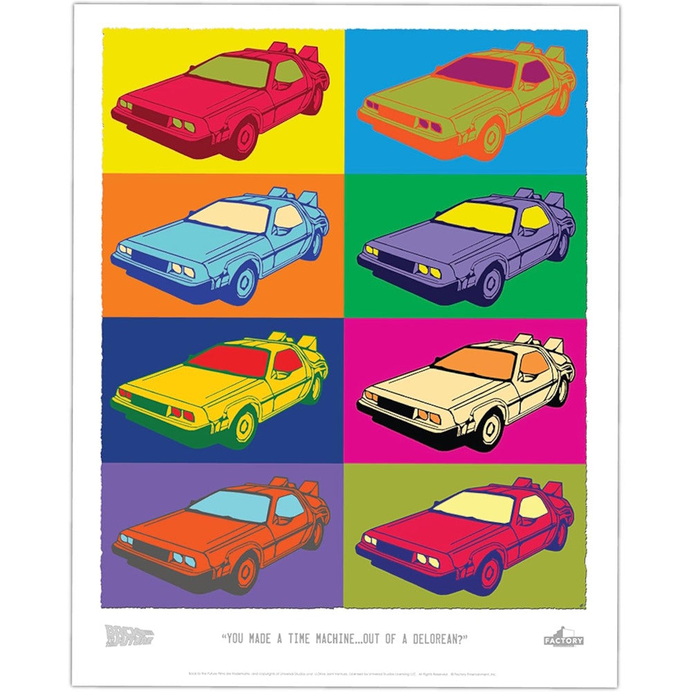 BACK TO THE FUTURE - (劇場公開 40周年 ) - Delorean Pop-Art Lithograph