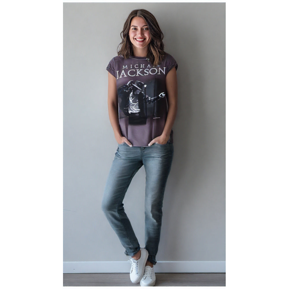 
                  
                    MICHAEL JACKSON マイケルジャクソン (6月12日 映画 公開 ) - MICHAEL JACKSON / Amplified（ ブランド ） / ヴィンテージ / Tシャツ / レディース
                  
                