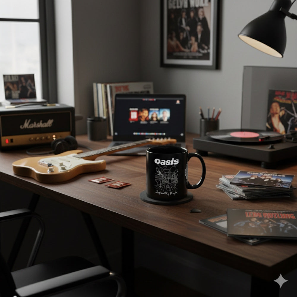 
                  
                    OASIS オアシス (映画「オアシス：ドント・ルック・バック・イン・アンガー」公開 ) - DEFINITELY MAYBE BLACK POD MUG / マグカップ
                  
                