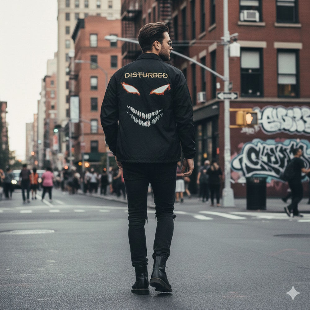 
                  
                    DISTURBED ディスターブド - THE FACE WINDBREAKER / レア / アウター / メンズ
                  
                