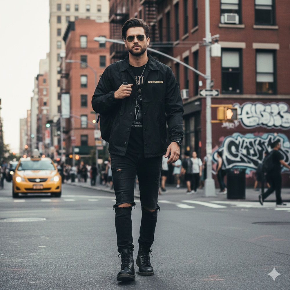 
                  
                    DISTURBED ディスターブド - THE FACE WINDBREAKER / レア / アウター / メンズ
                  
                