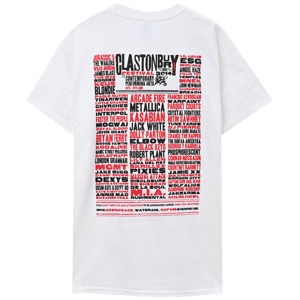 
                  
                    フェス公式Tシャツ GLASTONBURY グラストンベリー (開催 55周年 ) - FESTIVAL 2014 （超レア） / バックプリントあり / ヴィンテージ / Tシャツ / メンズ
                  
                