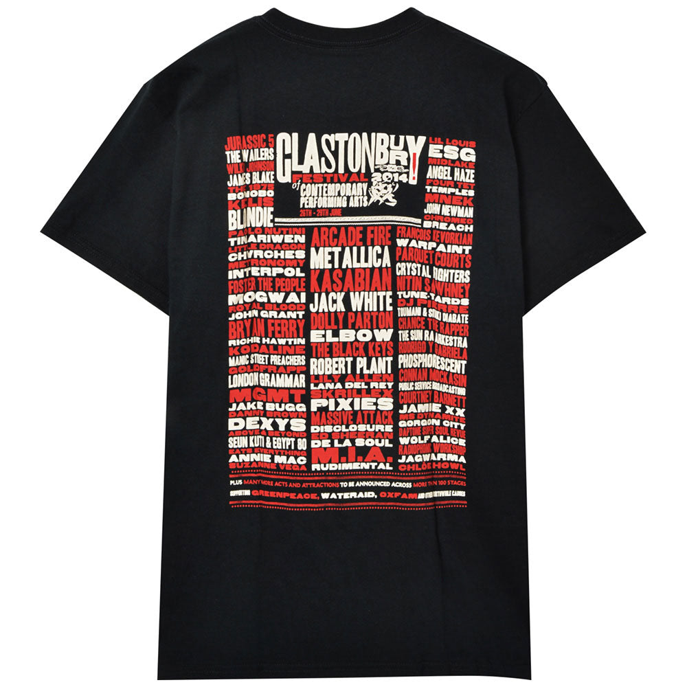 
                  
                    フェス公式Tシャツ GLASTONBURY グラストンベリー (開催 55周年 ) - FESTIVAL 2014 （超レア） / バックプリントあり / ヴィンテージ / Tシャツ / メンズ
                  
                