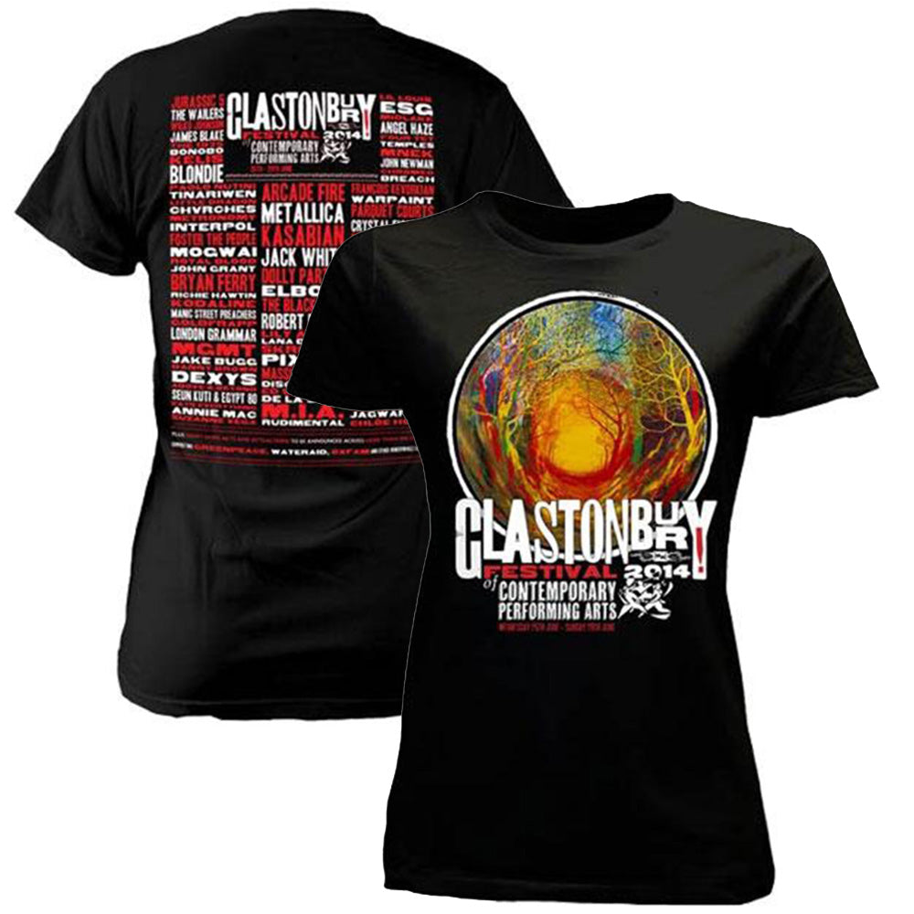 フェス公式Tシャツ GLASTONBURY - (開催 55周年 ) - FESTIVAL 2014 （超レア） / バックプリントあり / ヴィンテージ