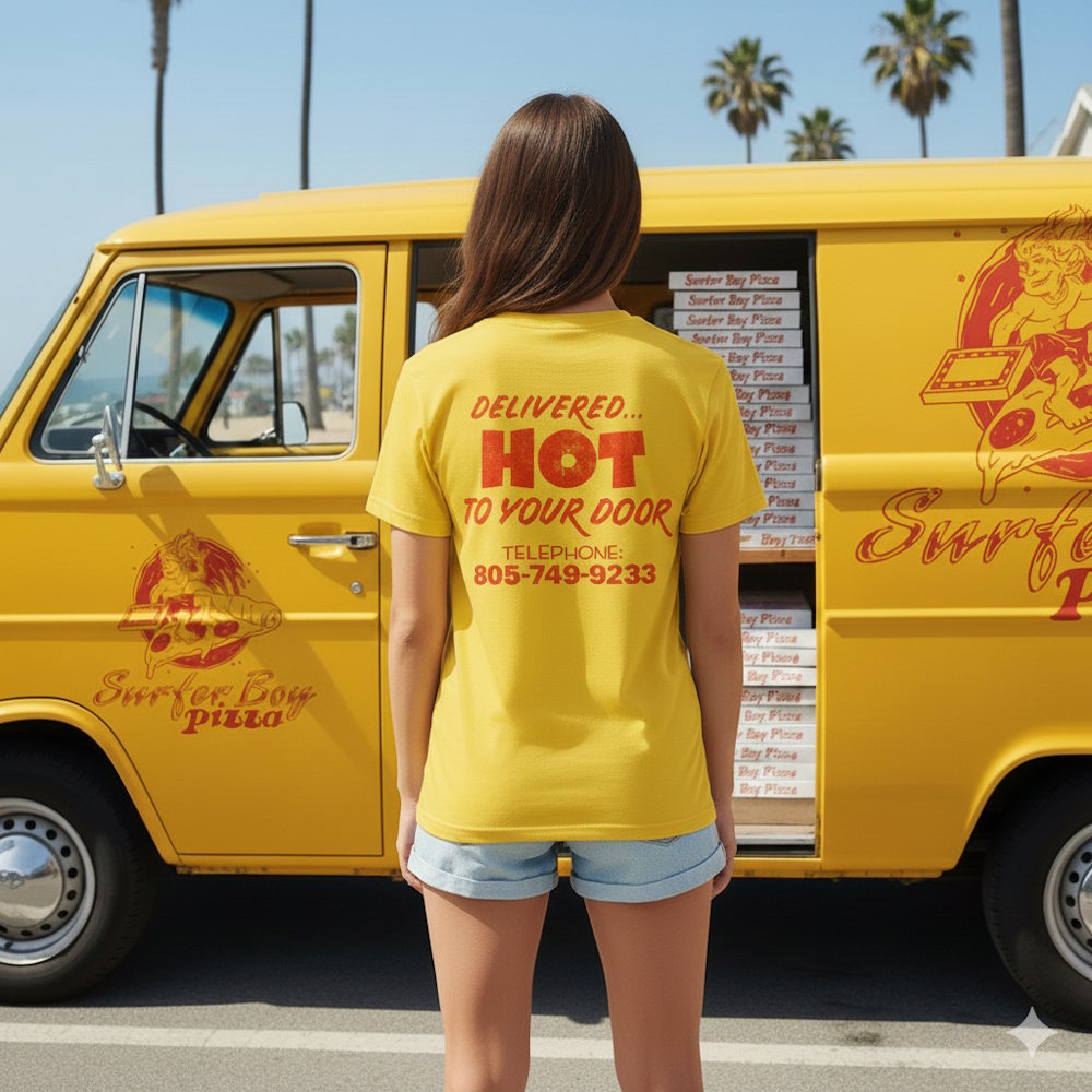
                  
                    STRANGER THINGS ストレンジャー・シングス (アニメシリーズ 4月23日 配信開始 ) - SURFER BOY PIZZA / バックプリントあり / Tシャツ / メンズ
                  
                