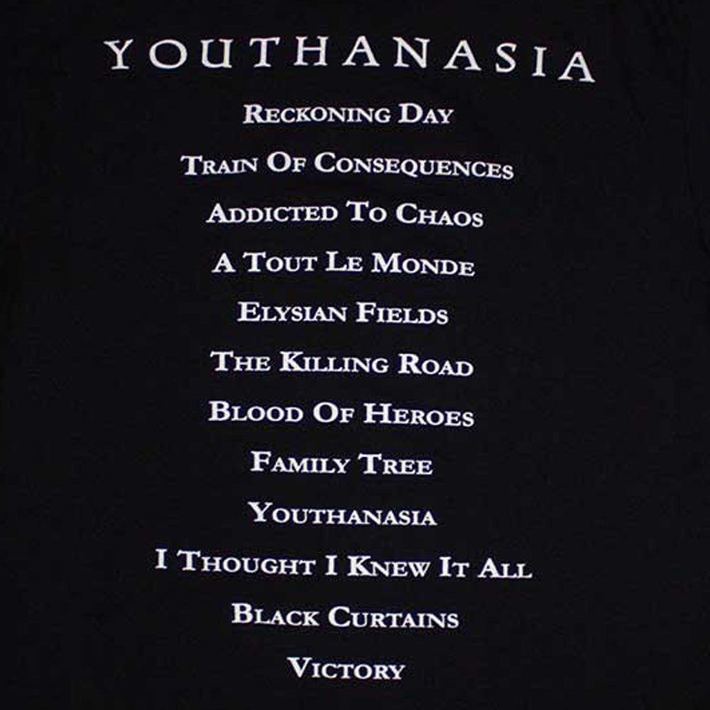 
                  
                    MEGADETH メガデス - Youthanasia Tracklist / バックプリントあり / Tシャツ / メンズ
                  
                
