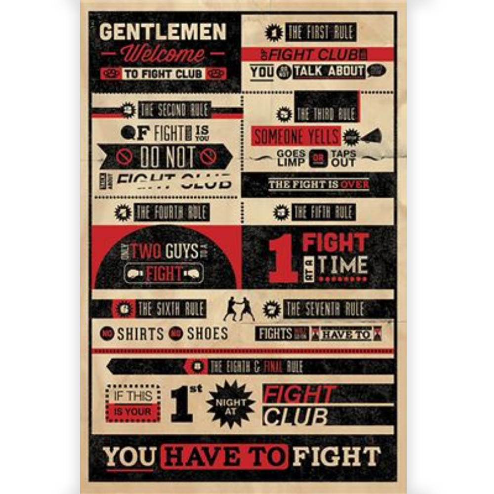 
                  
                    FIGHT CLUB - RULES
                  
                