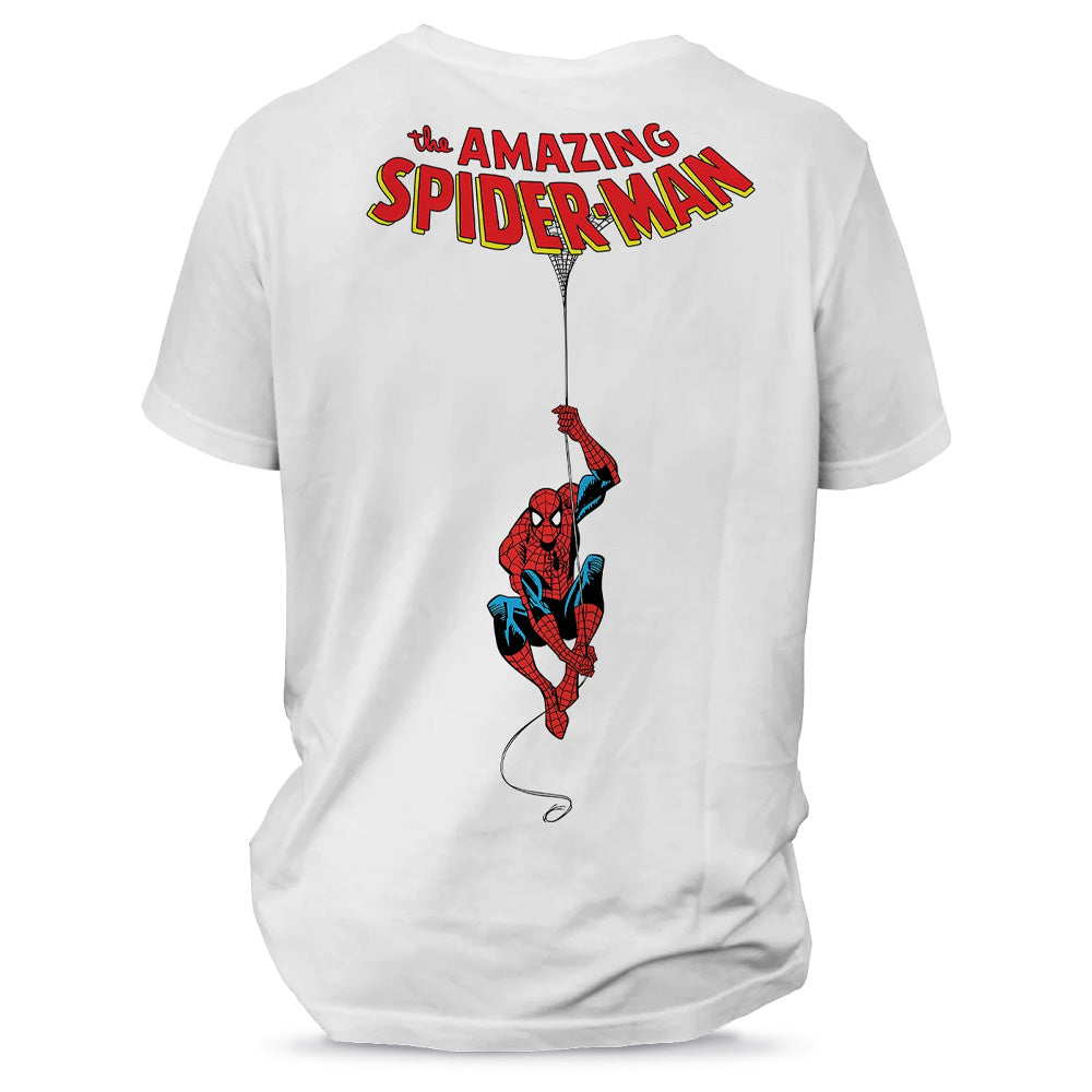 
                  
                    SPIDERMAN スパイダーマン (ブランド・ニュー・デイ 公開 ) - SPIDER-MAN HANGIN' / バックプリントあり / Tシャツ / メンズ
                  
                