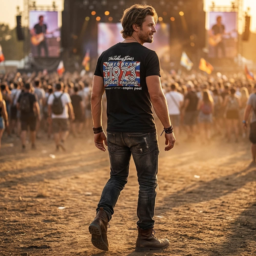 
                  
                    ROLLING STONES ローリングストーンズ (7月 新譜 記念 ) - London 1973 / バックプリントあり（復刻ツアーTシリーズ） / Tシャツ / メンズ
                  
                