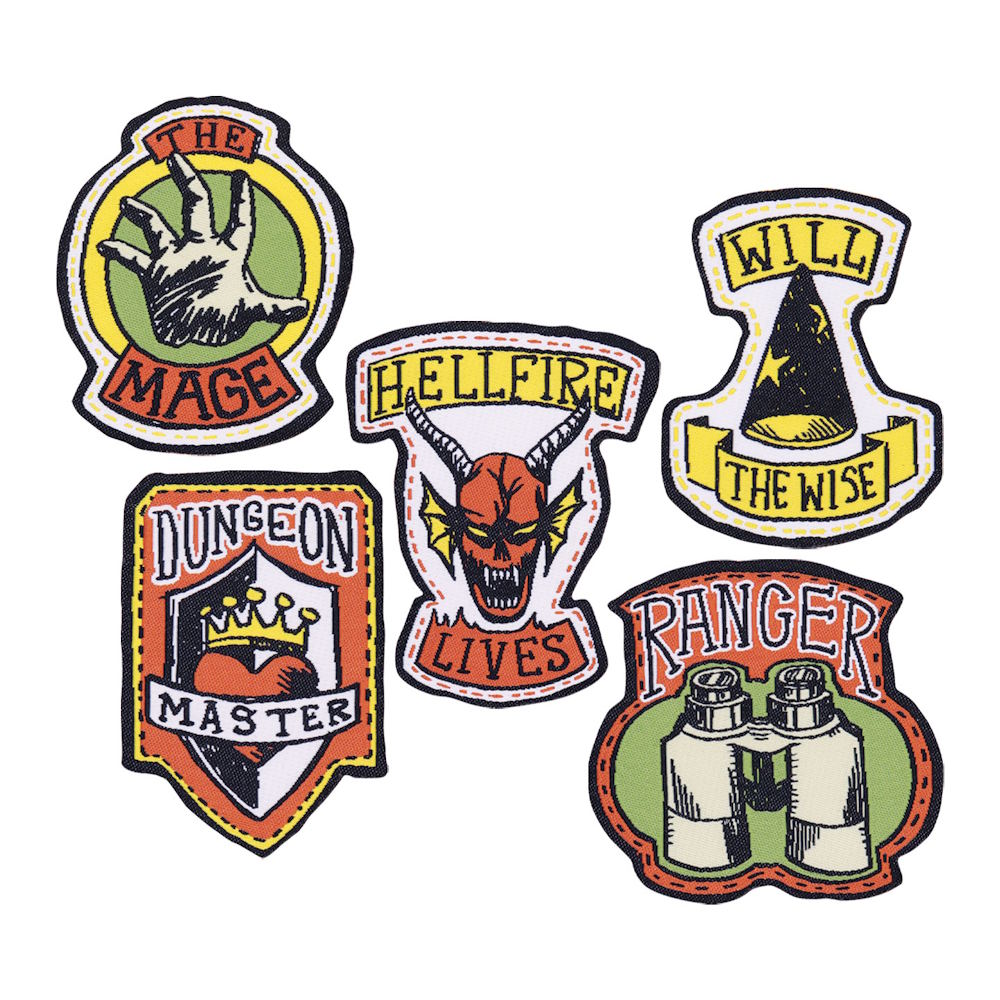 STRANGER THINGS - (アニメシリーズ 4月23日 配信開始 ) - Set of Five Fabric Patches / 世界限定