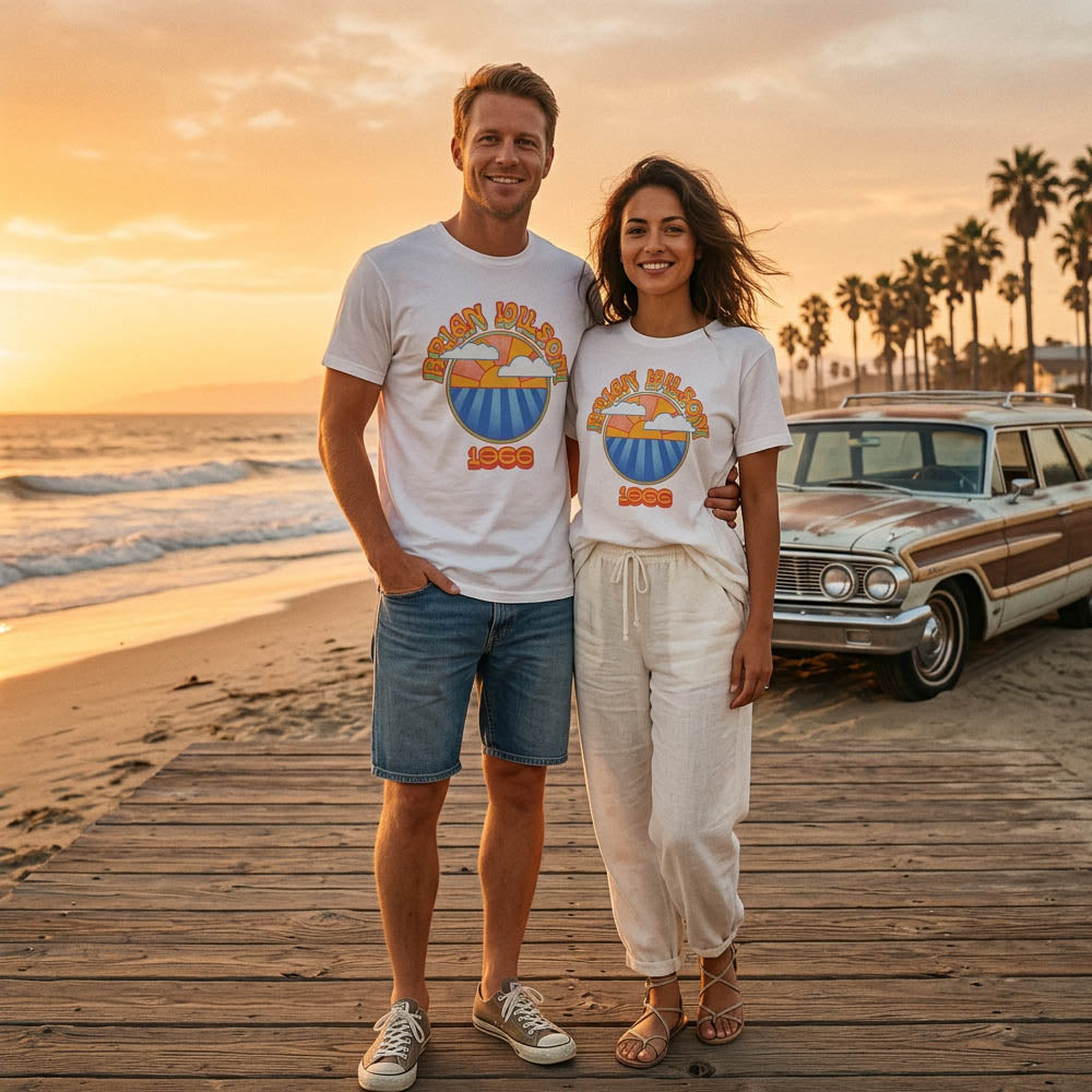 
                  
                    【予約商品】 THE BEACH BOYS ビーチボーイズ (結成 65周年 ) - Brian Wilson Sunrise 1966 / Tシャツ / メンズ
                  
                