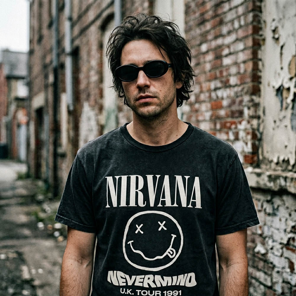 
                  
                    NIRVANA ニルヴァーナ (Nevermind 35周年 ) - Tour '91 / バックプリントあり / カーボンソフト加工 / Tシャツ / メンズ
                  
                