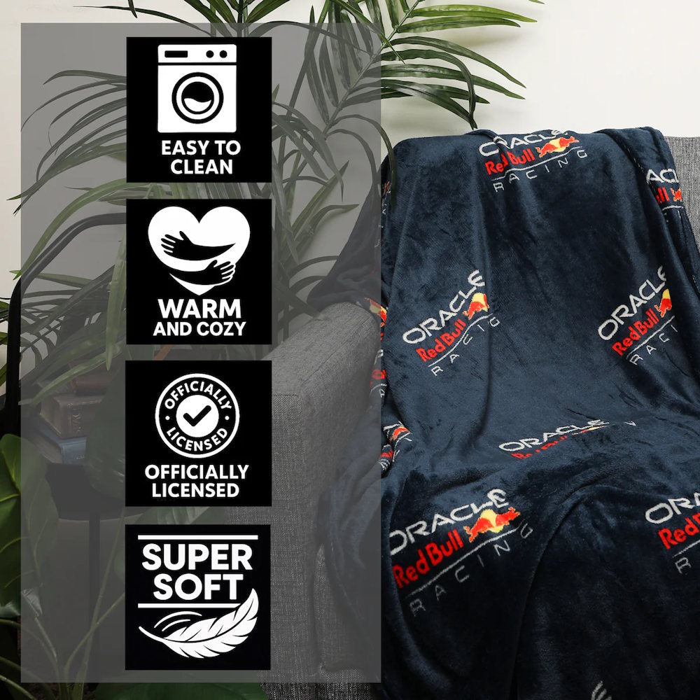 FORMULA ONE（F1） フォーァミュラワン - Oracle Redbull Racing フリースブランケット｜47×59インチ（約120×150cm） / 寝具