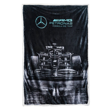 FORMULA ONE（F1） - Mercedes-AMG Petronas フリースブランケット（シェルパ裏地）｜約47×59インチ