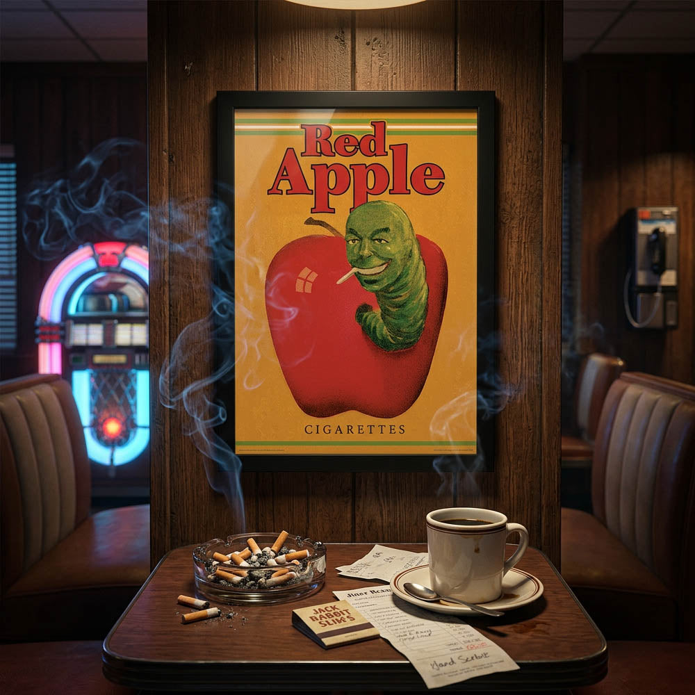 
                  
                    PULP FICTION パルプフィクション - RED APPLE CIGARETTES / コレクタープリント / インテリア額
                  
                