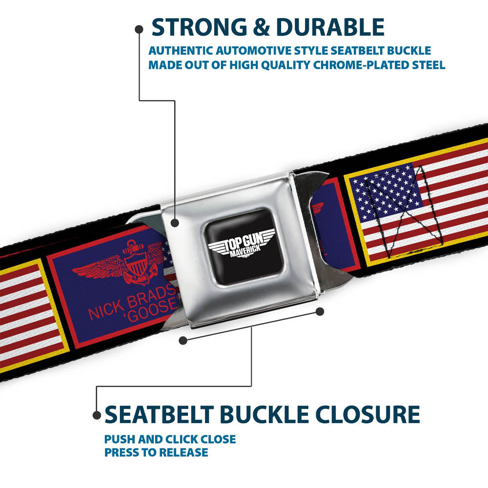 
                  
                    【予約商品】 TOP GUN トップガン (公開 40周年 ) - Maverick & Goose Flag Patch Seatbelt Belt / ベルト・バックル / メンズ
                  
                