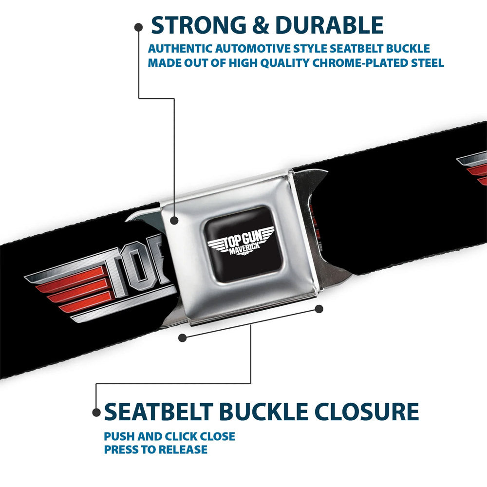 
                  
                    【予約商品】 TOP GUN トップガン (公開 40周年 ) - Title Logo Black & Silver & Red & Blue Seatbelt Belt / ベルト・バックル / メンズ
                  
                