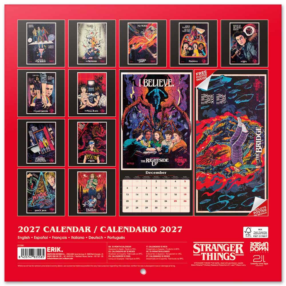 
                  
                    【予約商品】 STRANGER THINGS ストレンジャー・シングス - 2027 Calendar / 壁掛け / カレンダー・ダイアリー
                  
                