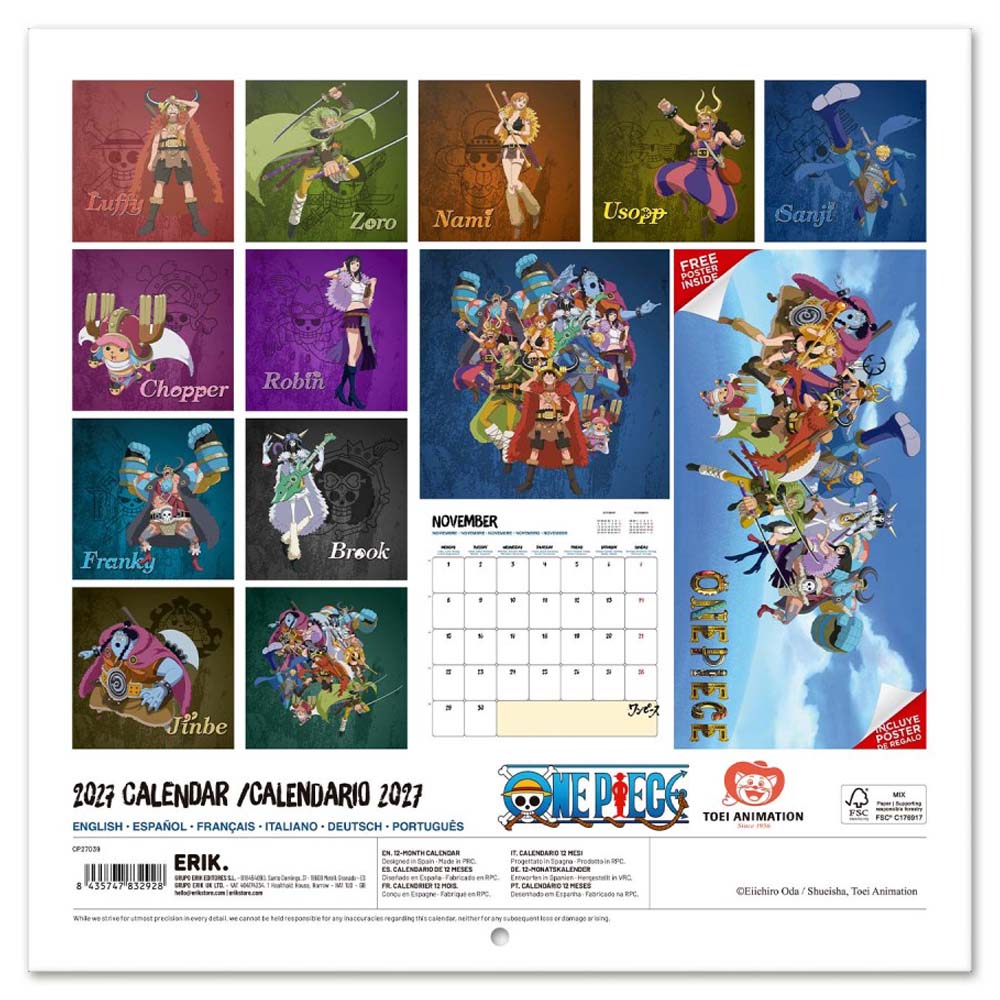 
                  
                    【予約商品】 ONE PIECE ワンピース - 2027 Calendar / 壁掛け / カレンダー・ダイアリー
                  
                