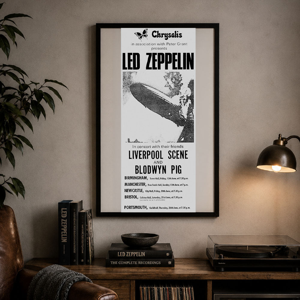 
                  
                    LED ZEPPELIN レッドツェッペリン (来日 55周年 ) - 1969 UK Tour Concert Poster / Bob Masse / ポスター
                  
                