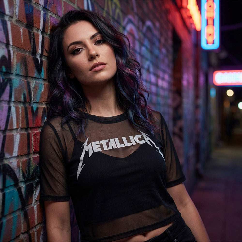 
                  
                    【予約商品】 METALLICA メタリカ (結成 45周年 ) - Logo / CROP / トップス / レディース
                  
                