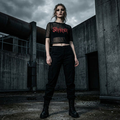 SLIPKNOT スリップノット - Logo / バックプリントあり / CROP / トップス / レディース